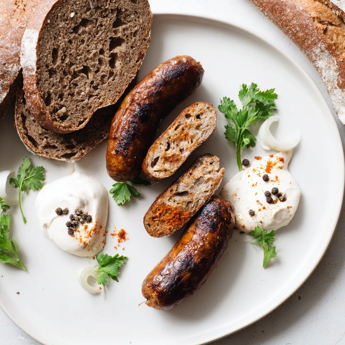 Vegan deutsche Wurstplatte würzig