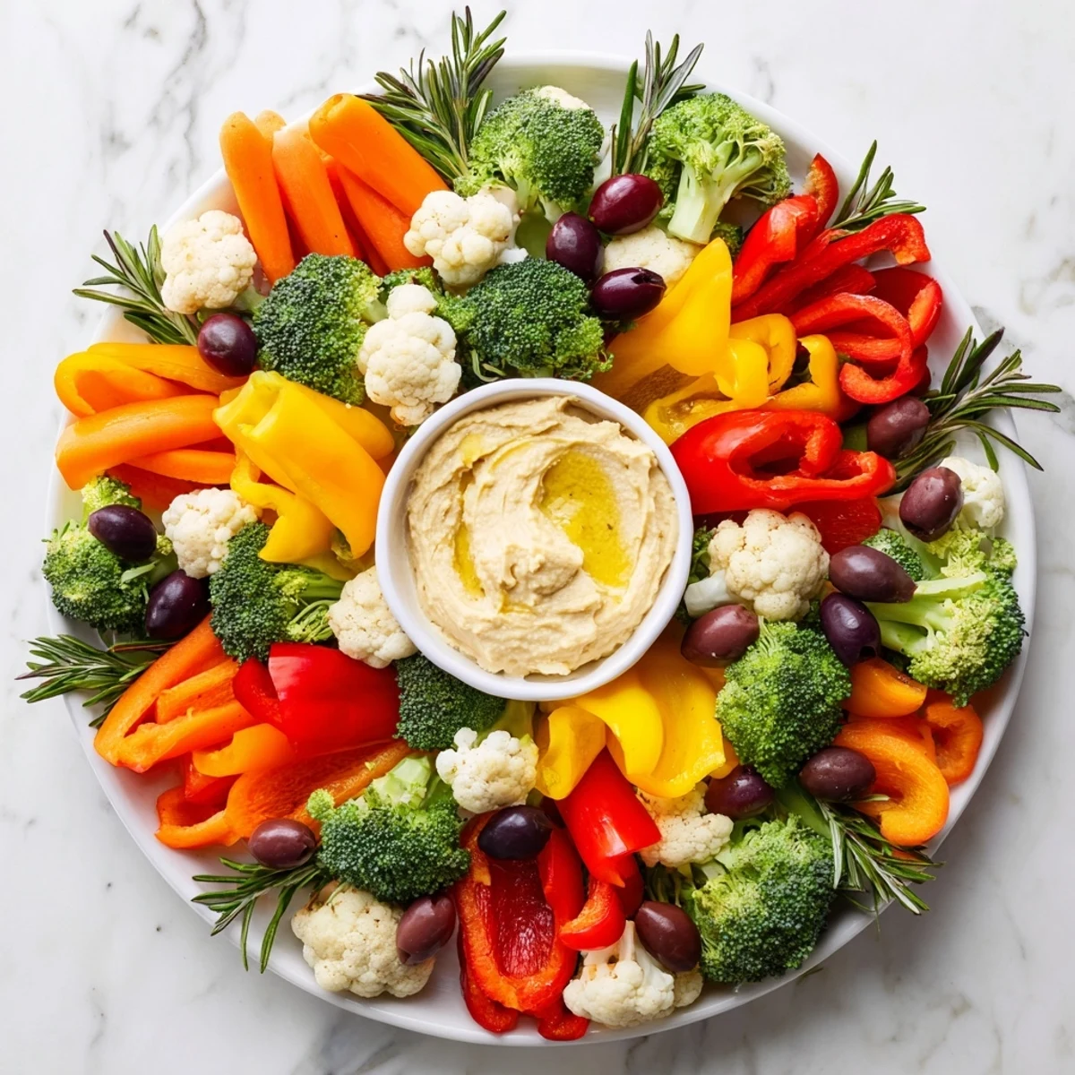 Festlicher Gemüsekranz bunt