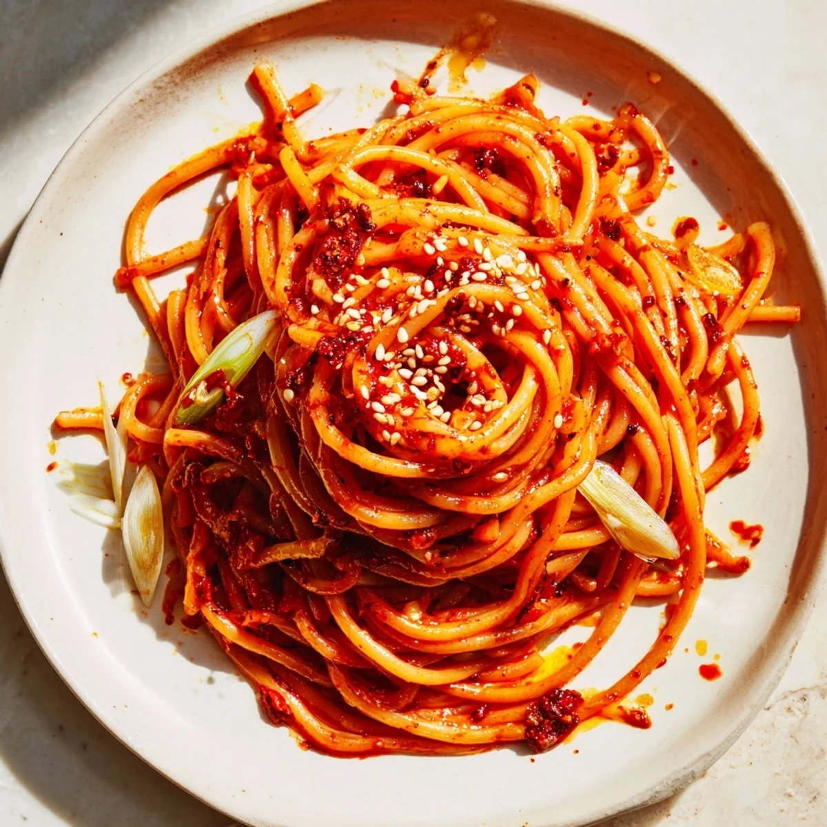 Delicious and quick Garlic Chili Oil Noodles, tossed in a fragrant, spicy chili oil sauce.