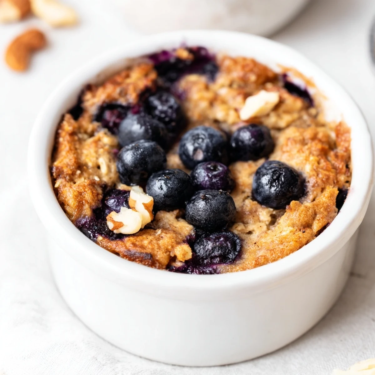 Blaubeer gebackene Hafer