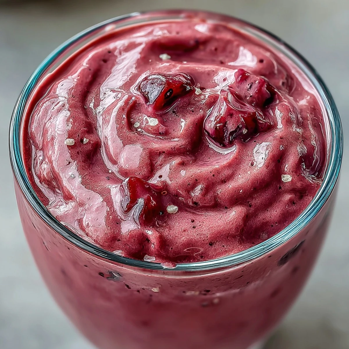 Saftiger Cherry Almond Smoothie, der mit seiner erfrischenden Süße und Mandelaroma begeistert.