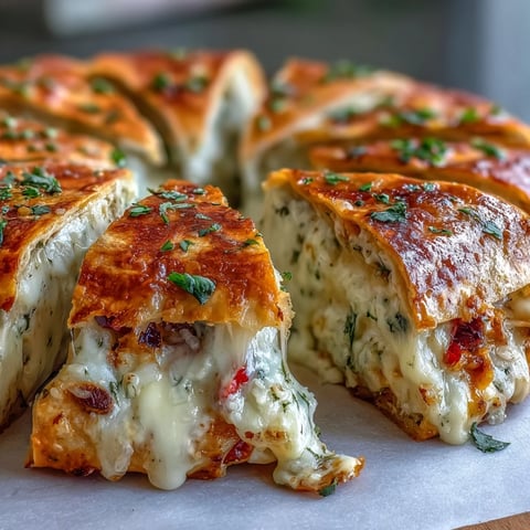 Blooming Quesadilla Ring mit geschmolzenen Käse und schwarzen Bohnen, warm auf einem Servierteller.