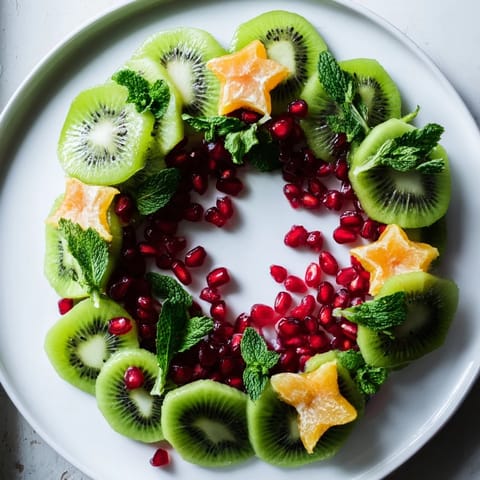 Kiwi Granatapfel Weihnachtskranz