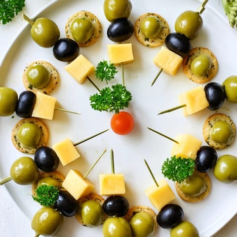 Neujahrs Uhr Partyplatte festlich