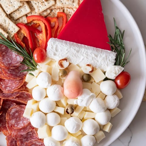 Santas Bart und Hut Platte