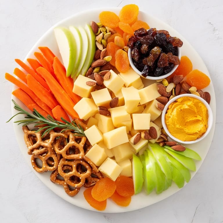 This Pumpkin Patch Snack Board is perfect; an autumn appetizer with a variety of sweet and savory treats.