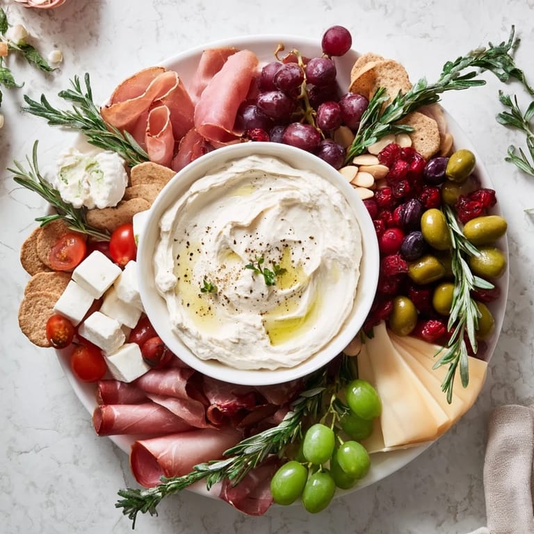 Festive Evergreen Wreath Board with colorful cheeses, grapes, and nuts, perfect for holiday entertaining.