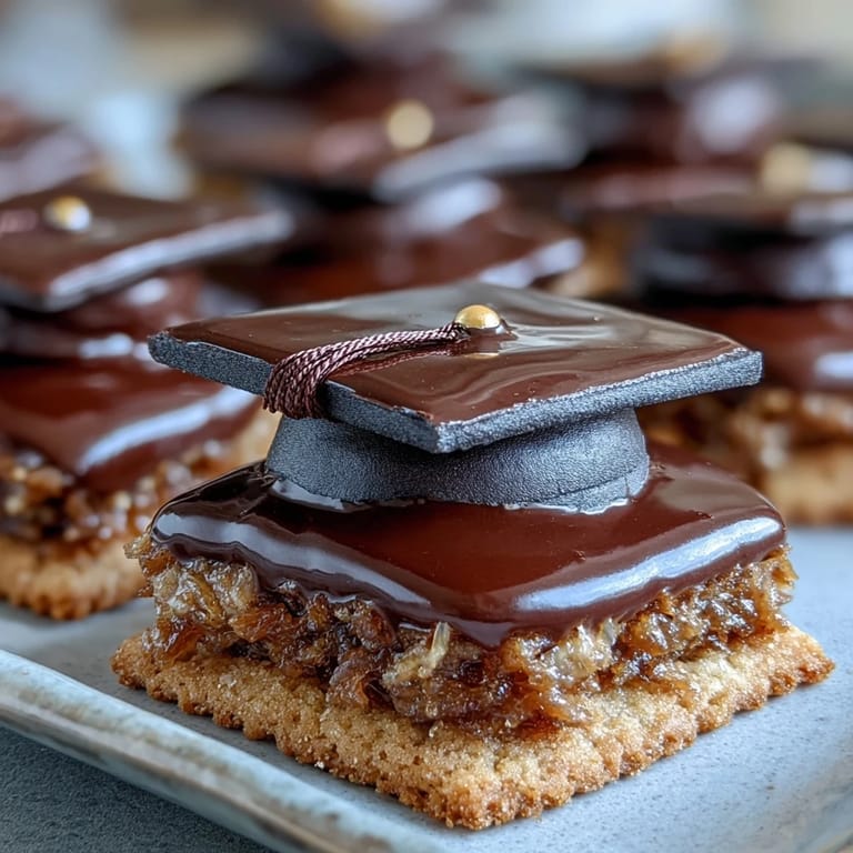 Knusprige Abschlusskappen-Kekse mit Royal Icing: Perfekt geformte Kekse mit glänzender Glasur und gelben Bonbonbommeln für einen feierlichen Anlass.