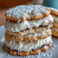 Milch-Keks-Sandwich-Kekse mit cremiger Vanillefüllung, perfekt für einen süßen Snack.