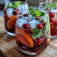 Helle und erfrischende Spring Sangria Mocktail mit weißer Traube und Zitrusfrüchten, perfekt für Frühlingsfeste.  