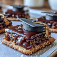 Abschlusskappen-Kekse mit Royal Icing: Süße, handdekorierte Kekse in Abschlusskappenform mit glatter schwarzer Glasur und gelben Bommeln.  