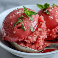 Wassermelonensorbet: eisgekühlt, cremig und nur aus drei Zutaten gemacht.